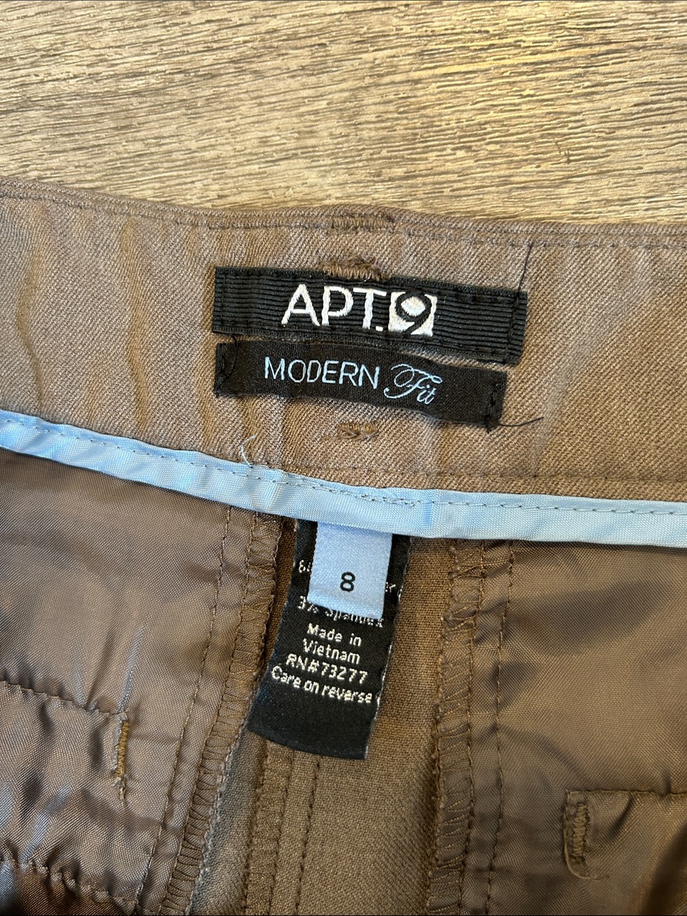 Apt. 9 Modern Fit Brown Wide Leg Career Dress Pants Women’s Size 8 - Picture 3 of 8